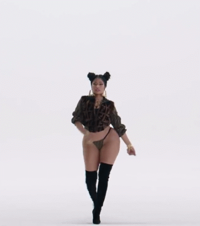 Big Booty Nicki Minaj in Black Panties picture 1 of 1