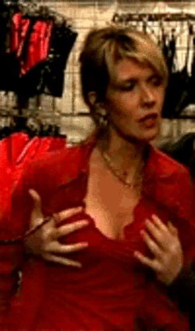 Blonde Mature Woman Groped in Clothing Store'