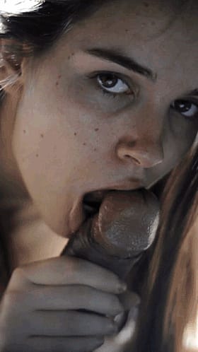 BBC Blowjob: Brunette Interracial Fun'