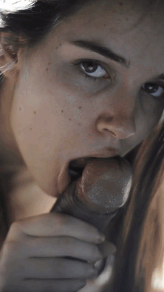 BBC Blowjob: Brunette Interracial Fun picture 1 of 1