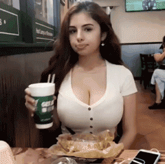 Busty Brunette Teen Gets Naughty in Public picture 1 of 1