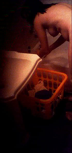 Amateur Bathroom Voyeur: Watching Someone Wash Their Clothes'