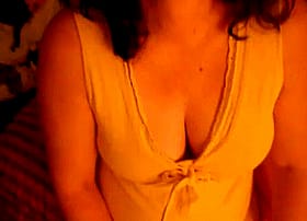 Brunette Amateur with Big Tits and Cleavage'