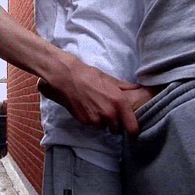 Pulling a dick in the alley'