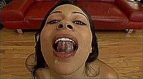 Babes Love Cumshots: Pornstar's Slick Cum Swallowing Trick'