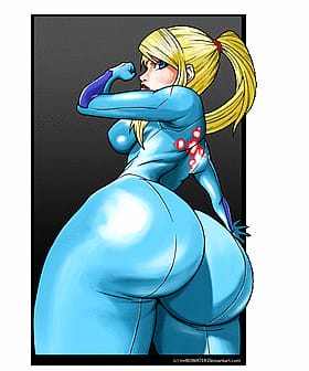 Shake That Ass: A Blue-Clad Cartoon Babe's Big Butt'