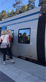 Blonde Teen Ass Show: Non-Nude Train Ride picture 1 of 1