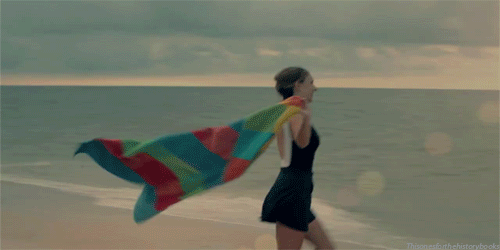 Sexy Babe Flies Kite on Beach picture 1 of 1