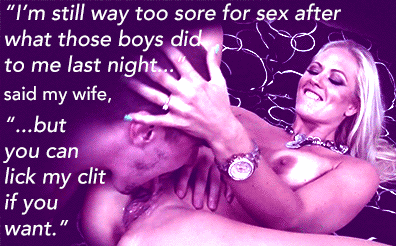 Blonde Hotwife Gives Cuckold Cunnilingus picture 1 of 1