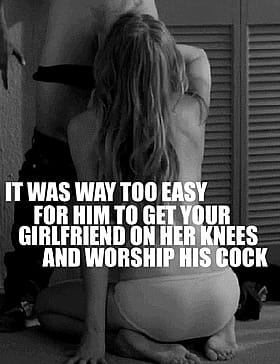 It Was Way Too Easy for Him to Get Your Girlfriend on Her Knees and Worship His Cock'