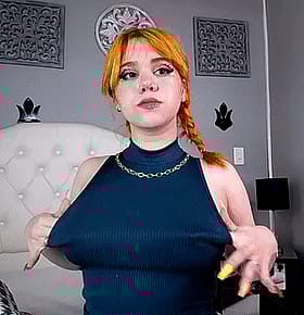 Redhead with Large Areolas and Pierced Nipples'