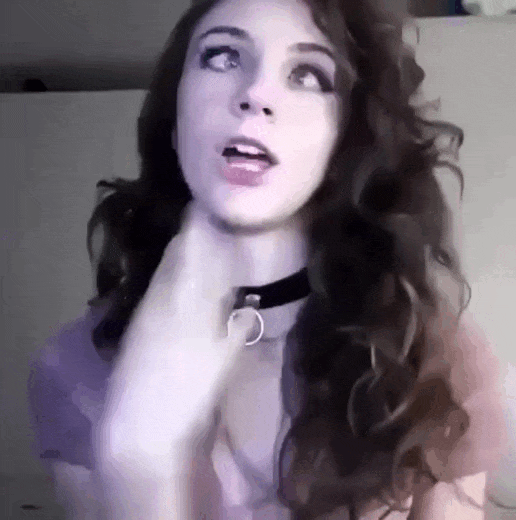 Ahegao Amateur: Girl with Choker and Tongue Out picture 1 of 1