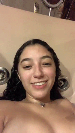 Big Tits Teen Smiling in the Shower picture 1 of 1