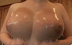 Oil-soaked BBW babes with huge tits'