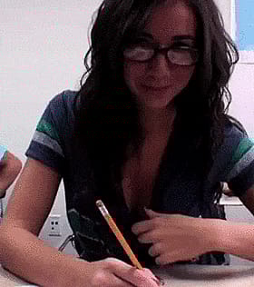 Flashing Tits in Glasses: Big Tit Babe's Explosive Orgasm'