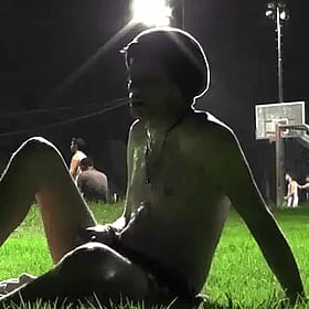 Pissing in the grass: A hot and steamy nighttime encounter'