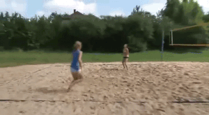Babe Blooper Funny Volleyball in Public picture 1 of 1