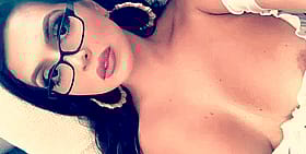 Babes, Beautiful Shemale Laying Down in Glasses'