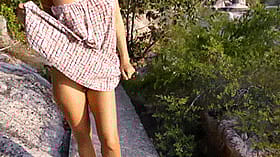 Caught Bottomless Flashing Teen's Ass in Public'