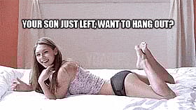 Cuckold Captions: Son Just Left, Want to Hang'