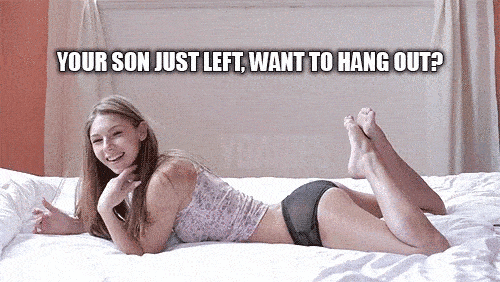 Cuckold Captions: Son Just Left, Want to Hang picture 1 of 1