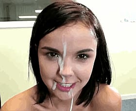 Brunette Teen Gets Cumshots in Her Pussy'