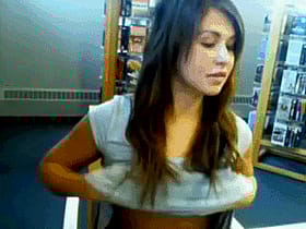 Brunette Teen with Long Hair and Small Tits'
