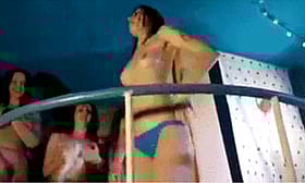 Strip Stage: Two Naked Women on a Balcony'