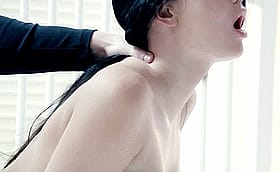 Back Door Brunette Babe Gets Suited'