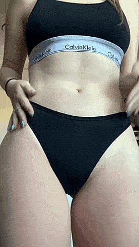 Hairy Pussy in Black Panties'