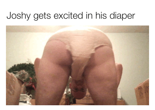 Why does his buttshake get so excited in his diaper? A solo male fetish for underwear picture 1 of 1