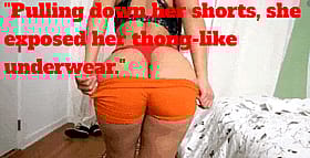 Big Tits Bouncing Down Her Thong-Like Pants'