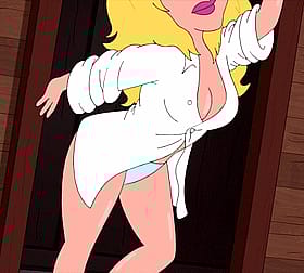 Blonde Big Tits Family Guy Cartoon Babe in Panties'