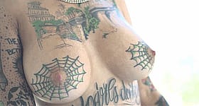Babes with Big Tits: Bonnie Rotten's Nipples and Tattoos'