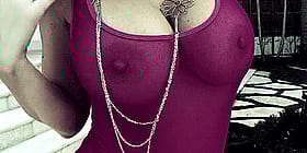 Big Tits Babe Shows Off Her Non-Nude Body'