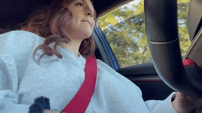 Big Tits in the Car: Flashing for the Camera picture 1 of 1