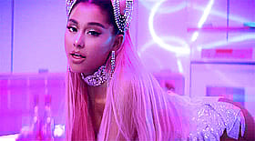Pink Hair, Pink Lips: A Celebrity's Sultry Seduction'