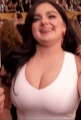 Big Tits Celebrity Smiling for the Camera'