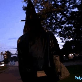 Walking the streets in a witch's hat: A non-nude, erotic adventure'