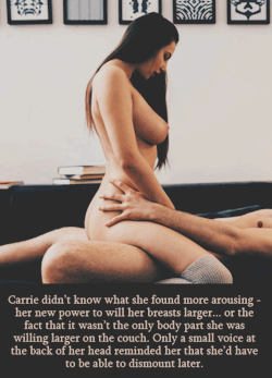 Big Tits Babe Gets Fucked Hard - Carrie's New Power to Will Her Breasts Larger picture 1 of 1
