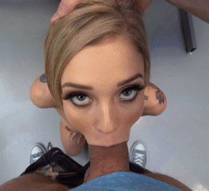 Blonde Babe Gets a Deepthroat from a Big Dick picture 1 of 1