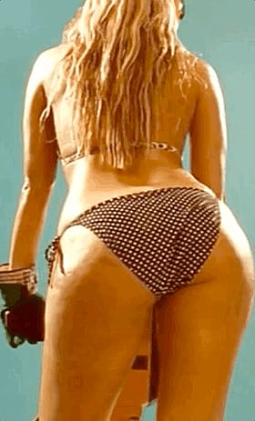 Blonde Babe's Booty Benassi Bikini'