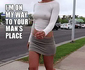 I'm on my way to your man's place'