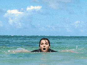 Big Tits Swimming in the Ocean'