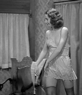 Brunette in Vintage Lingerie: A Sultry, Sensual Experience'
