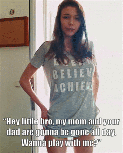 Big Tits Brunette Teen Captions: My Dad Are Gonna Be Gone All Day picture 1 of 1