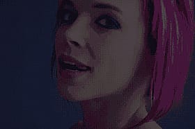 Punk Emo Big Tits Pornstar Smiling at You'