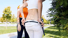 Teen Mooning in Public: A Sneaky Ass Flashing'