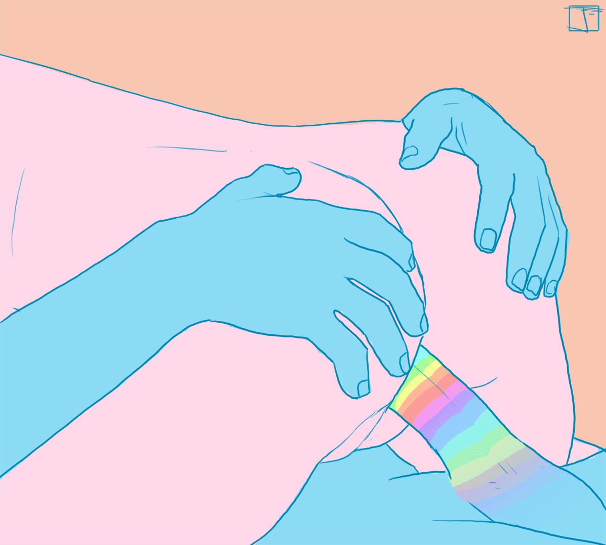 Funny Pink Bitch Gets Fucked by Rainbow Dildo picture 1 of 1