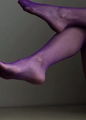Purple Fishnet Feet: A Mini Diva's Sensual Adventure'